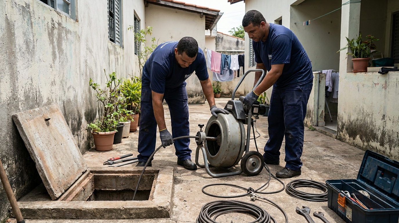 Desentupimento de rede de esgoto em Palmas‑TO
